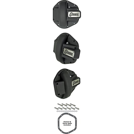 Currie Technologies Rock Jock 44 Iron Differential Cover - Textured Black 44-1005CTB